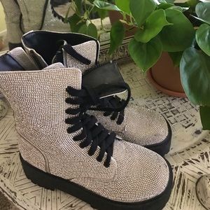 Dollskill glitter platform boots